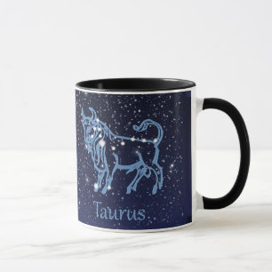 Tasse Symbole Taurus Constellation et Zodiaque avec éto