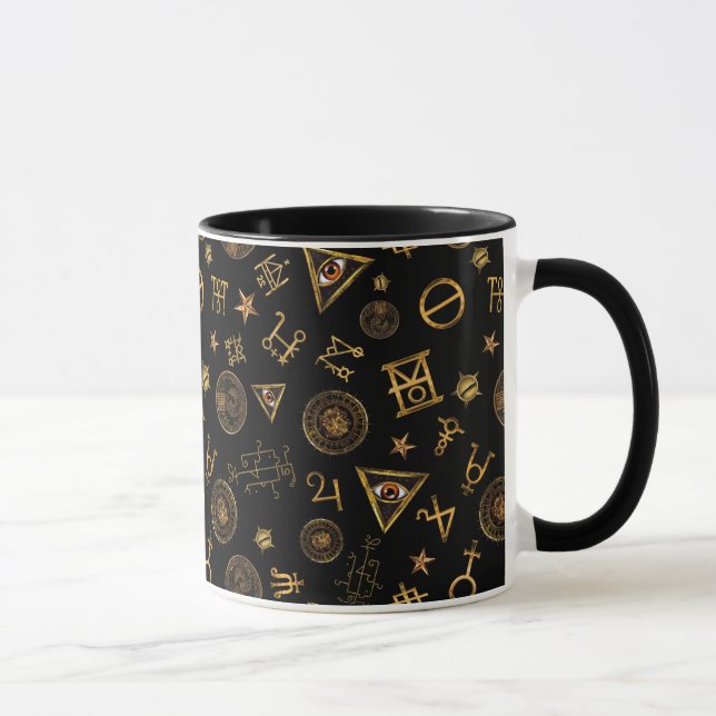 Tasse Symboles Magiques MACUSA™ Et Motif De Crêtes (Droite)