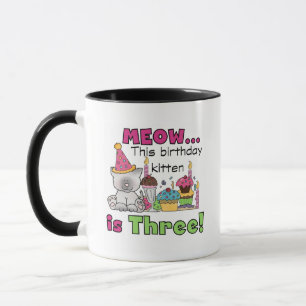 Tasse T-shirts et cadeaux d'anniversaire de la 3e Kitten