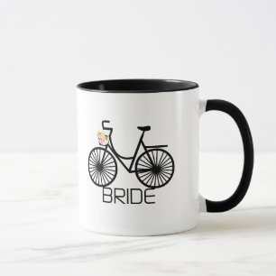 Tasse T-shirts et cadeaux de jeune mariée de bicyclette