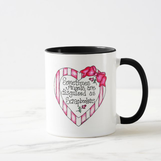 Tasse T-shirts et cadeaux de Scrapbooker de coeur d'ange (Droite)