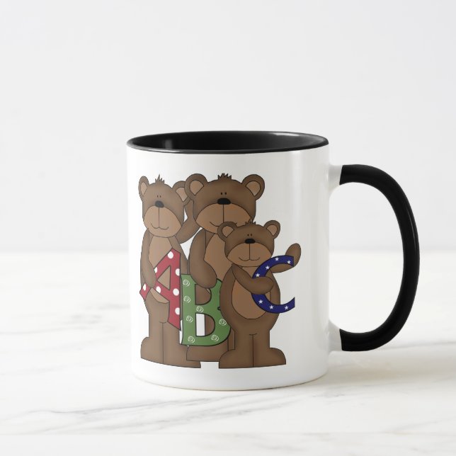 Tasse T-shirts et cadeaux d'ours d'ABC (Droite)