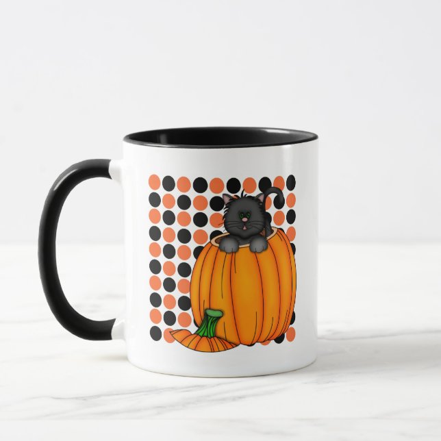 Tasse T-shirts et cadeaux pour chat Halloween (Gauche)