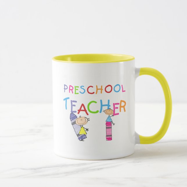 Tasse T-shirts et cadeaux préscolaires de professeur de (Droite)