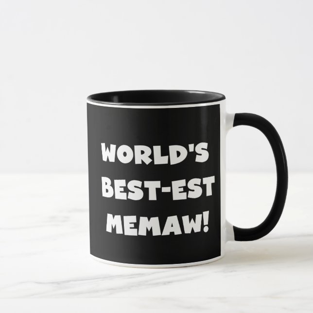 Tasse T-shirts noir et blanc du Meilleur-est Memaw du (Droite)