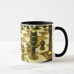 Tasse Tableau d'échecs cool avec des noeuds et des boulo