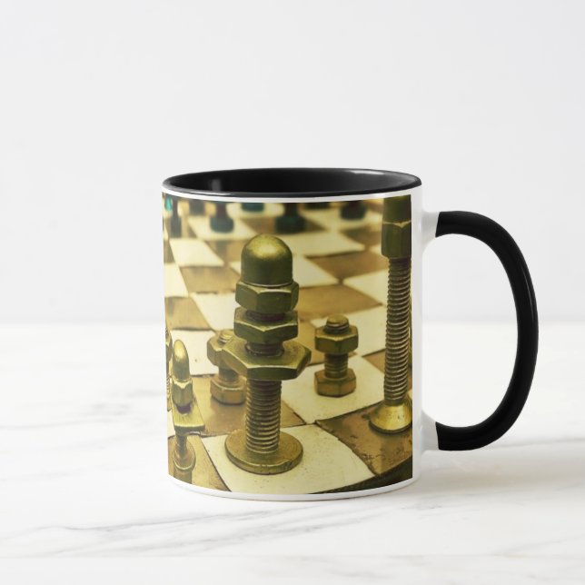 Tasse Tableau d'échecs cool avec des noeuds et des boulo (Droite)