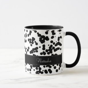 Tasse Taches dalmatiennes noires et blanches