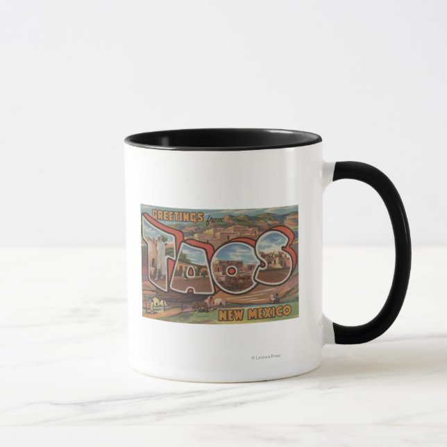 Tasse Taos, Nouveau-MexiqueGrandes lettres ScènesTaos, N (Droite)