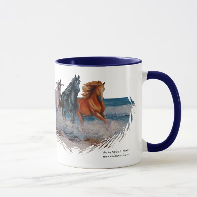 Tasse Tasse, chevaux dans le surf II (Droite)