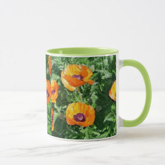 Tasse Tasse, fleurs (pavots)