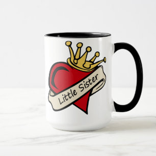 Tasse Tatouage de coeur de petite soeur