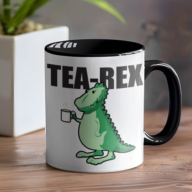 Tasse Tea-Rex Dinosaur Mème (No bad breath on this dinosaur just a lovely aroma of tea. )