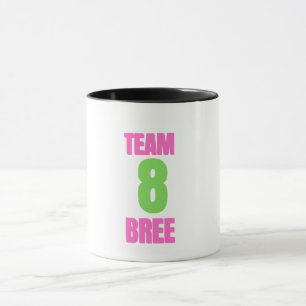 Tasse Team 8 Bree, Jolie Tasse Rose Vert Équipe, N