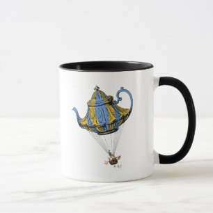 Tasse Teapot volant 3 bleu et jaune