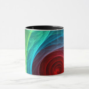 Tasse Tempête rouge Floral Art moderne Abstrait Motif co