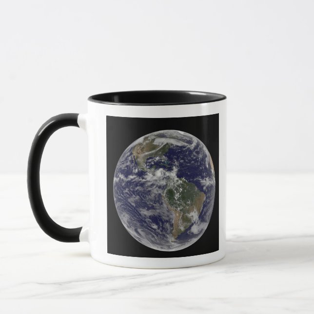 Tasse Terre entière montrant l'Amérique du Nord et l'Ame (Gauche)