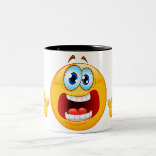 tasse terrifiée d'emoji