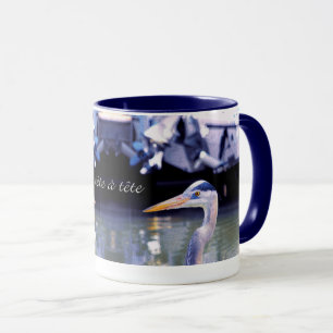 Tasse tête en bleu
