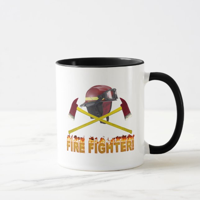 TASSE TEXTE D'INCENDIE DU LOGO DE L'ENGIN DE FILS (Droite)