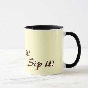 Tasse texte original rime le slogan de boisson