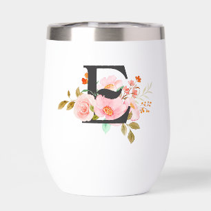 Tasse thermique en vin Lettre E