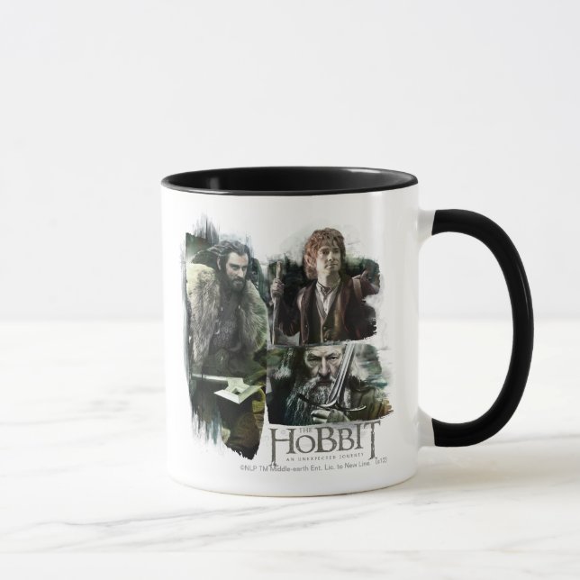 Tasse THORIN OAKENSHIELD™, BILBO BAGGINS™, & Gandalf Art (Droite)