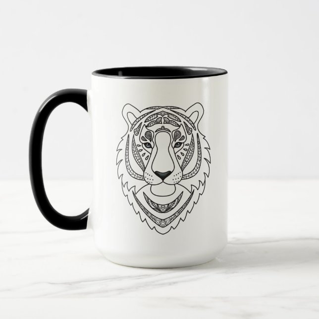 Tasse Tigre blanc inspiré (Gauche)