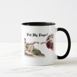 Tasse Tirer sur mon doigt - Humour de pet de la Création