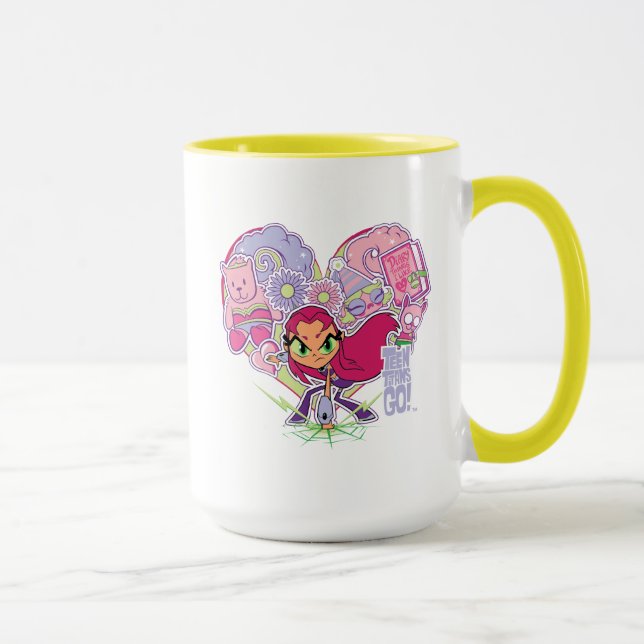 Tasse Titans Ados, allez ! | Graphique de pointes cardia (Droite)