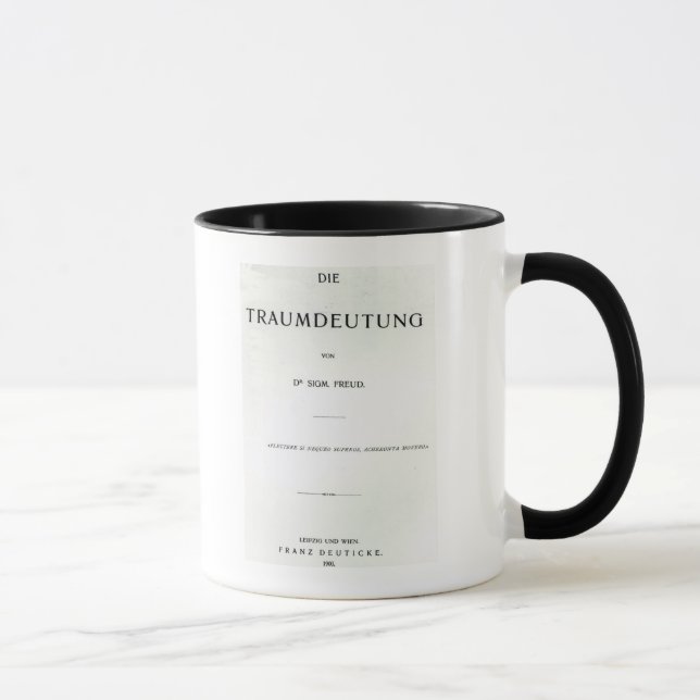 Tasse Titlepage à mourir Traumdeutung par Sigmund Freud (Droite)
