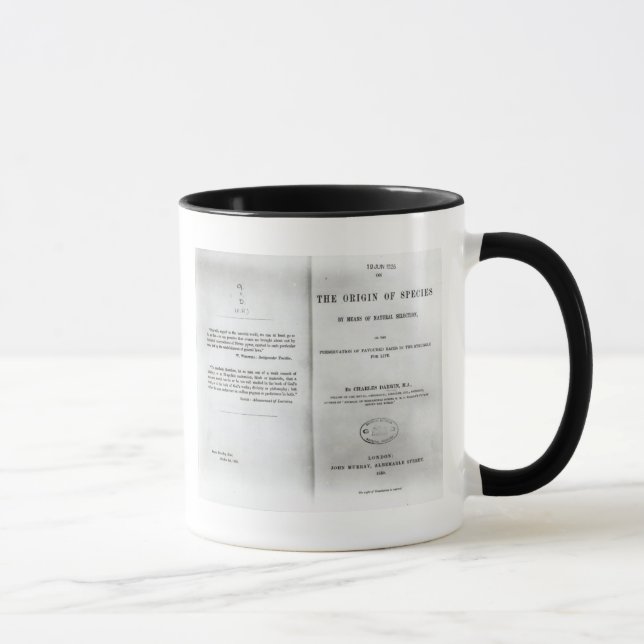 Tasse Titlepage à 'sur l'origine des espèces (Droite)