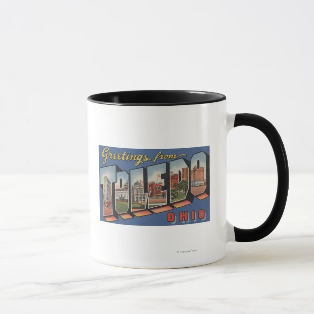Tasse Tolède, Ohio, grandes lettres ScènesTolède, OH (Droite)