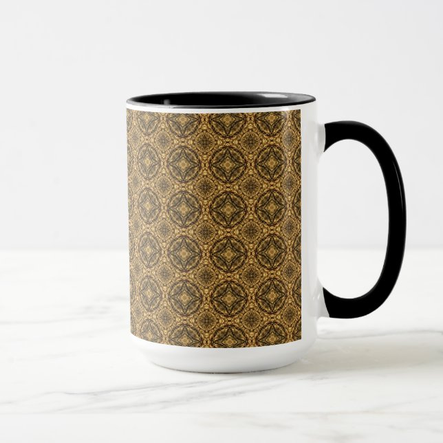Tasse Tons de la boue Motif Brown carrelée (Droite)