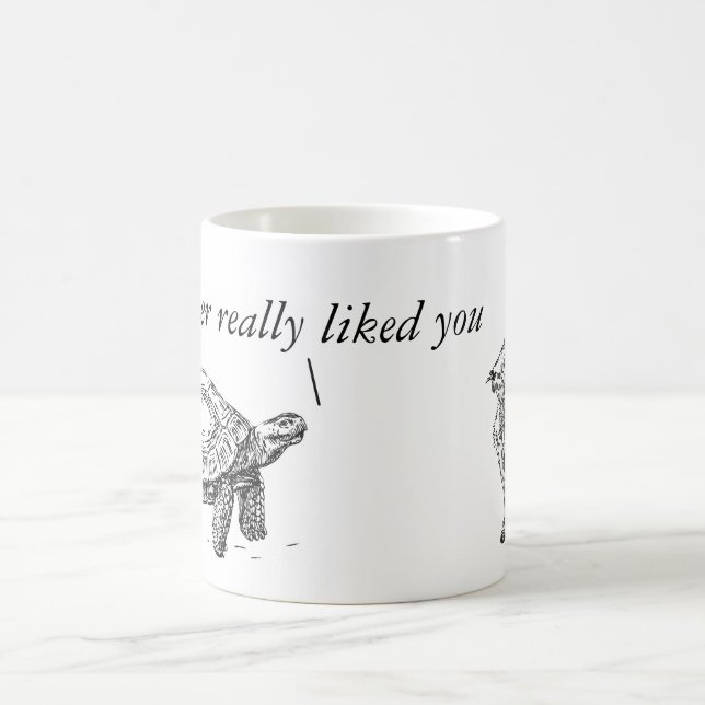 Tasse tordue d'humeur de tortue et de lièvres (Centre)