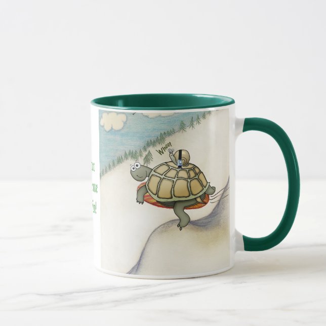 Tasse Tortue à l'escargot en ceinture de sécurité (Droite)