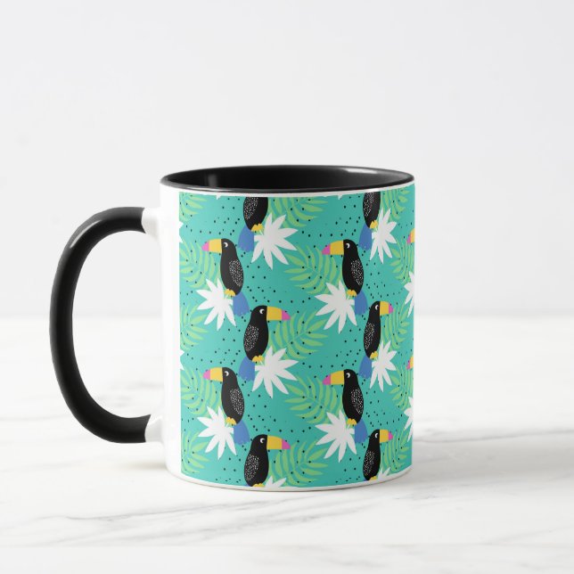 Tasse Toucans sur Turquoise (Gauche)