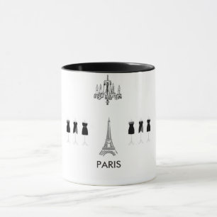 Tasse Tour Eiffel Noir & Blanc Paris Musique à thème