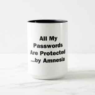 Tasse Tous mes mots de passe sont protégés...par Amnesia