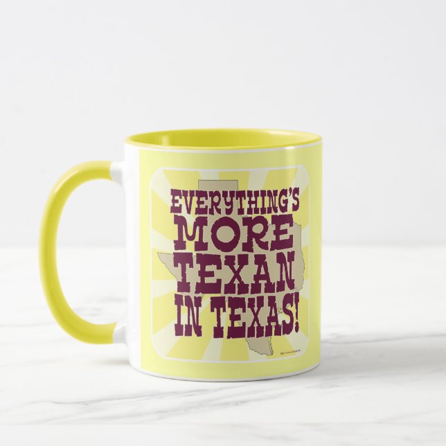 Tasse Tout dans Texas Funny Travel Slogan (Gauche)