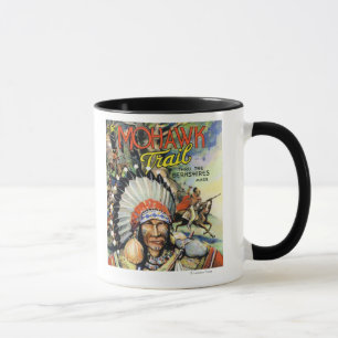 Tasse Traînée de Mohawk, vue des Indiens de Mohawk