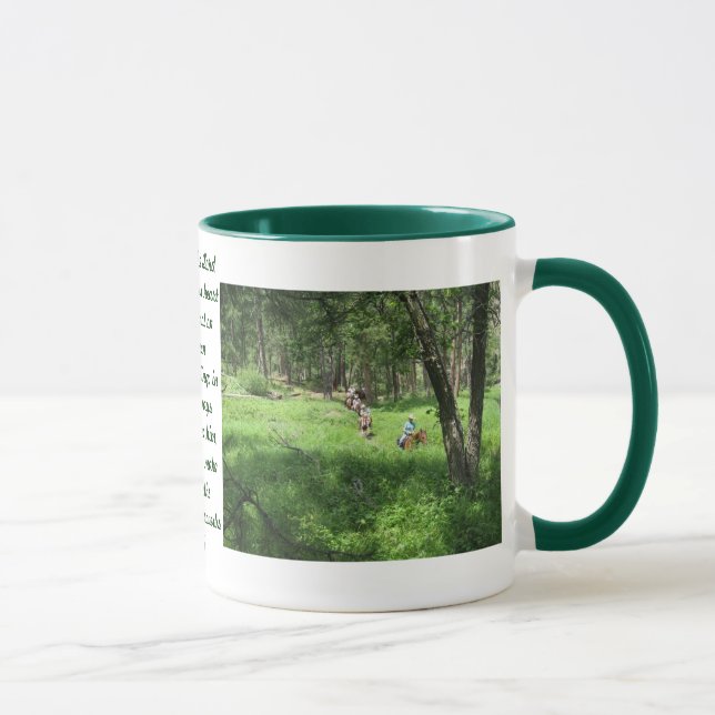 Tasse Traînez les cavaliers à la belle crique française, (Droite)