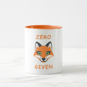 Tasse Trendy Zero Fox Donné phrase Emoji Cartoon