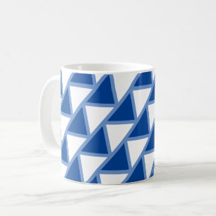 Tasse - Triangles carrelés en bleu