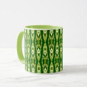 Tasse Tribal Batik - Dark Green et Avocado