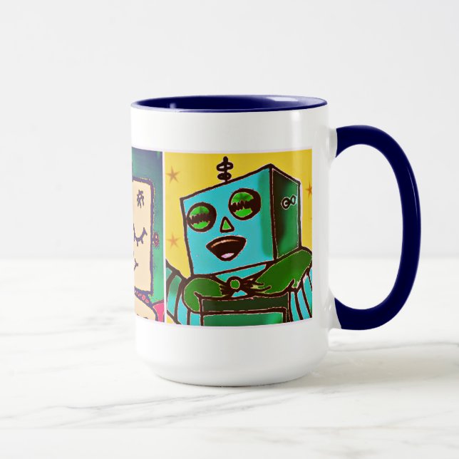 Tasse tricolore de robots (Droite)