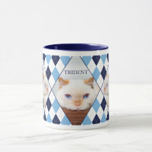 Trident le café à motifs de losanges Mug_01 de