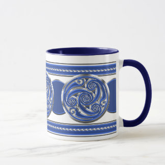 Tasse Triskel argenté bleu