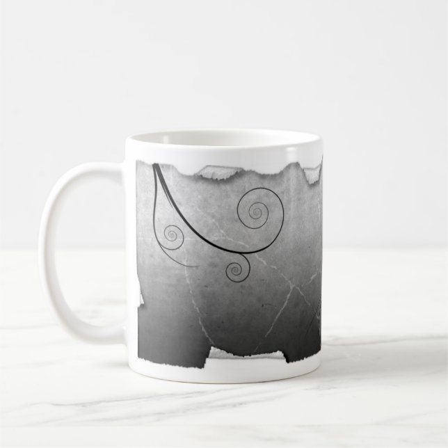 Tasse triste V1 de fille de papillon (Gauche)