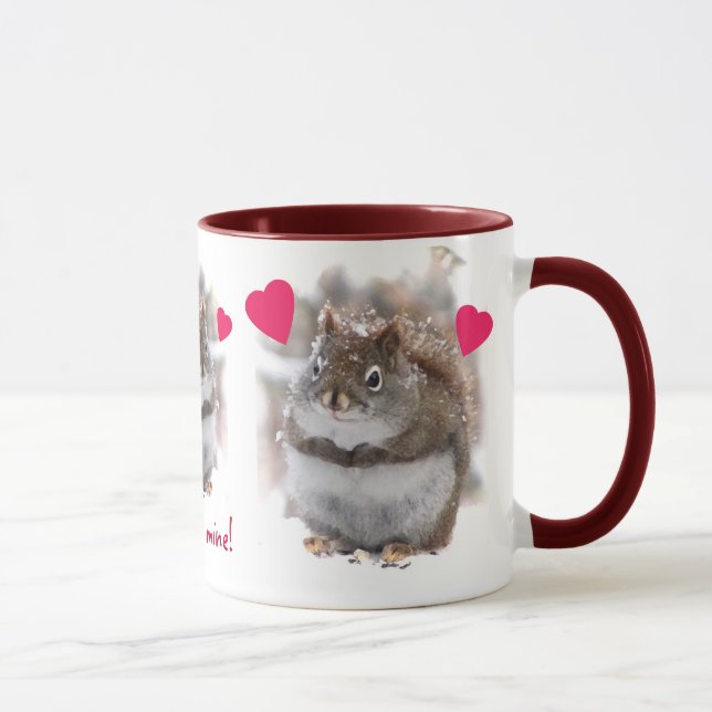 Tasse Trois écureuils doux Valentine (Droite)